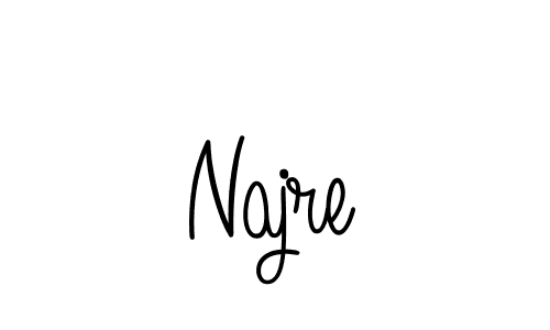 Make a beautiful signature design for name Najre. With this signature (Angelique-Rose-font-FFP) style, you can create a handwritten signature for free. Najre signature style 5 images and pictures png