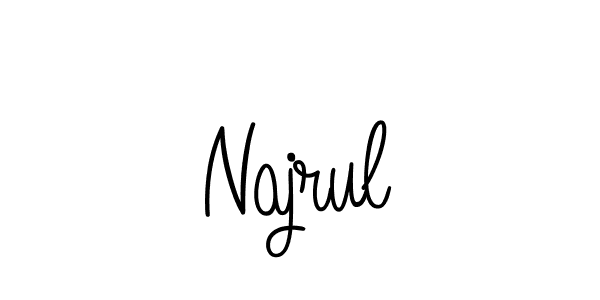 Make a beautiful signature design for name Najrul. With this signature (Angelique-Rose-font-FFP) style, you can create a handwritten signature for free. Najrul signature style 5 images and pictures png