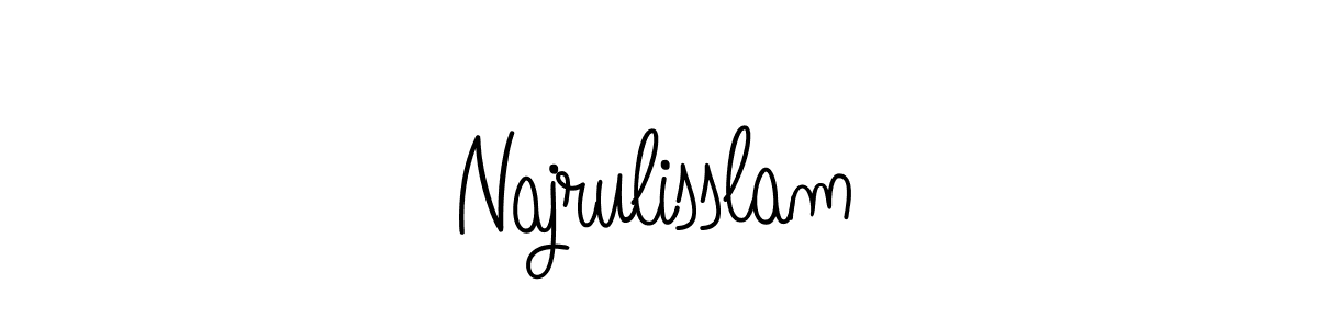 The best way (Angelique-Rose-font-FFP) to make a short signature is to pick only two or three words in your name. The name Najrulisslam include a total of six letters. For converting this name. Najrulisslam signature style 5 images and pictures png