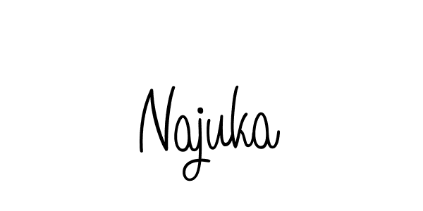 How to make Najuka signature? Angelique-Rose-font-FFP is a professional autograph style. Create handwritten signature for Najuka name. Najuka signature style 5 images and pictures png