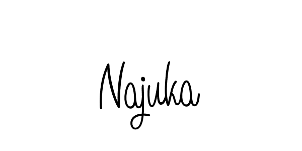 Design your own signature with our free online signature maker. With this signature software, you can create a handwritten (Angelique-Rose-font-FFP) signature for name Najuka. Najuka signature style 5 images and pictures png