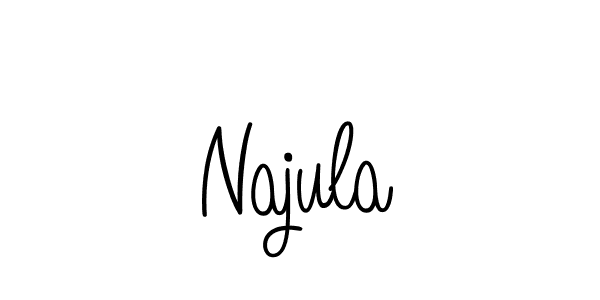 Najula stylish signature style. Best Handwritten Sign (Angelique-Rose-font-FFP) for my name. Handwritten Signature Collection Ideas for my name Najula. Najula signature style 5 images and pictures png