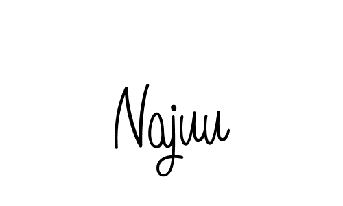 The best way (Angelique-Rose-font-FFP) to make a short signature is to pick only two or three words in your name. The name Najuu include a total of six letters. For converting this name. Najuu signature style 5 images and pictures png
