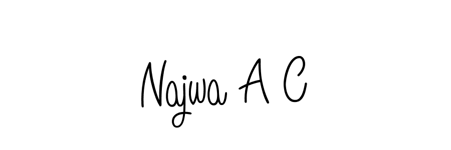 It looks lik you need a new signature style for name Najwa A C. Design unique handwritten (Angelique-Rose-font-FFP) signature with our free signature maker in just a few clicks. Najwa A C signature style 5 images and pictures png