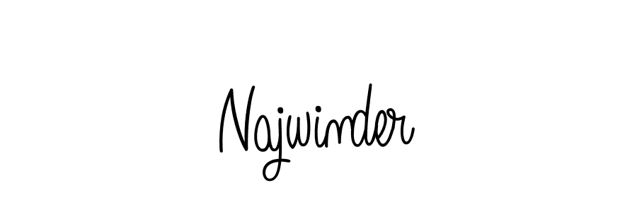 You should practise on your own different ways (Angelique-Rose-font-FFP) to write your name (Najwinder) in signature. don't let someone else do it for you. Najwinder signature style 5 images and pictures png