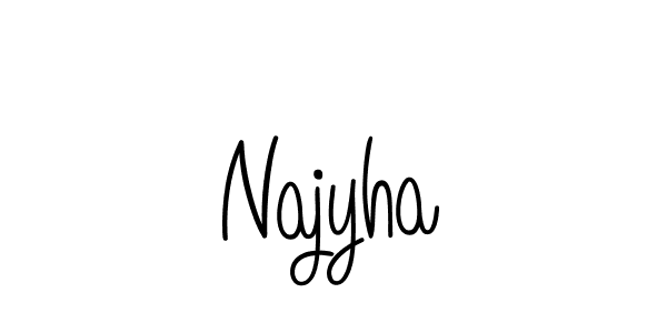 Make a beautiful signature design for name Najyha. With this signature (Angelique-Rose-font-FFP) style, you can create a handwritten signature for free. Najyha signature style 5 images and pictures png