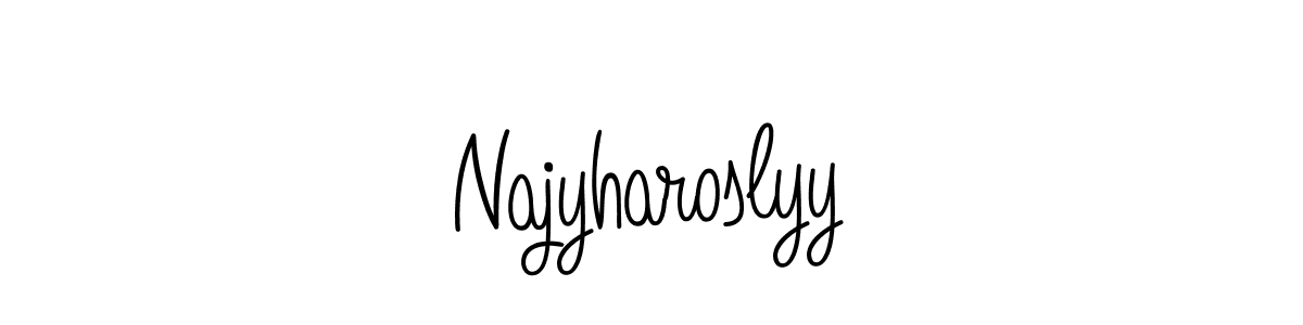 You can use this online signature creator to create a handwritten signature for the name Najyharoslyy. This is the best online autograph maker. Najyharoslyy signature style 5 images and pictures png