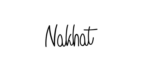 Design your own signature with our free online signature maker. With this signature software, you can create a handwritten (Angelique-Rose-font-FFP) signature for name Nakhat. Nakhat signature style 5 images and pictures png