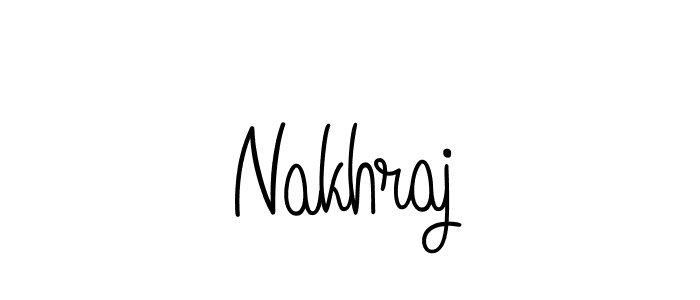 Make a beautiful signature design for name Nakhraj. With this signature (Angelique-Rose-font-FFP) style, you can create a handwritten signature for free. Nakhraj signature style 5 images and pictures png