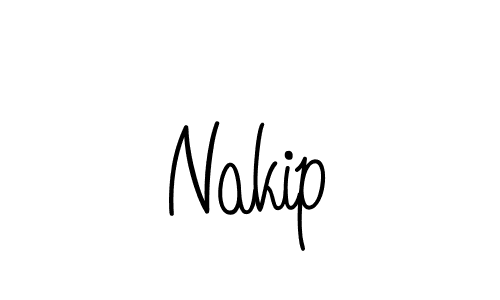 Design your own signature with our free online signature maker. With this signature software, you can create a handwritten (Angelique-Rose-font-FFP) signature for name Nakip. Nakip signature style 5 images and pictures png