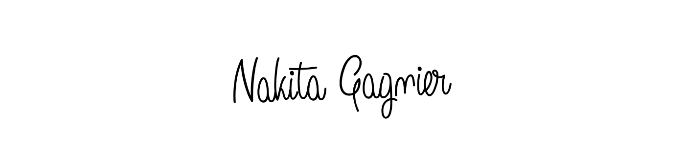 Create a beautiful signature design for name Nakita Gagnier. With this signature (Angelique-Rose-font-FFP) fonts, you can make a handwritten signature for free. Nakita Gagnier signature style 5 images and pictures png