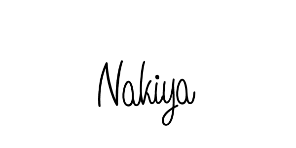 Nakiya stylish signature style. Best Handwritten Sign (Angelique-Rose-font-FFP) for my name. Handwritten Signature Collection Ideas for my name Nakiya. Nakiya signature style 5 images and pictures png