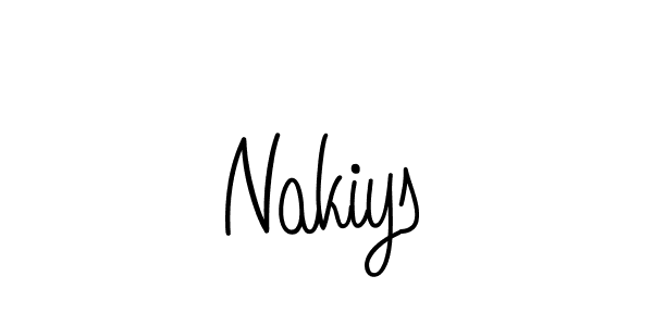 if you are searching for the best signature style for your name Nakiys. so please give up your signature search. here we have designed multiple signature styles  using Angelique-Rose-font-FFP. Nakiys signature style 5 images and pictures png