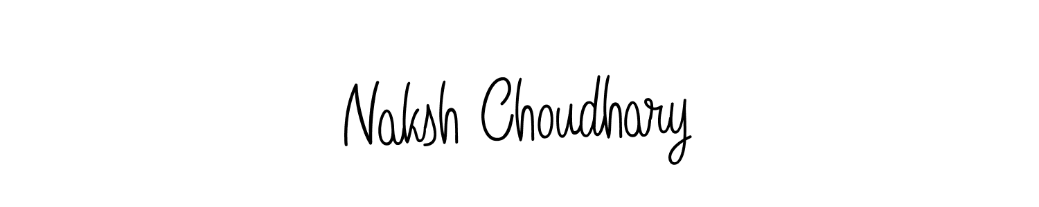 Create a beautiful signature design for name Naksh Choudhary. With this signature (Angelique-Rose-font-FFP) fonts, you can make a handwritten signature for free. Naksh Choudhary signature style 5 images and pictures png