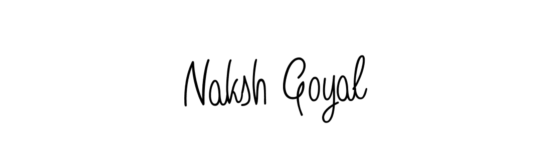 How to make Naksh Goyal name signature. Use Angelique-Rose-font-FFP style for creating short signs online. This is the latest handwritten sign. Naksh Goyal signature style 5 images and pictures png