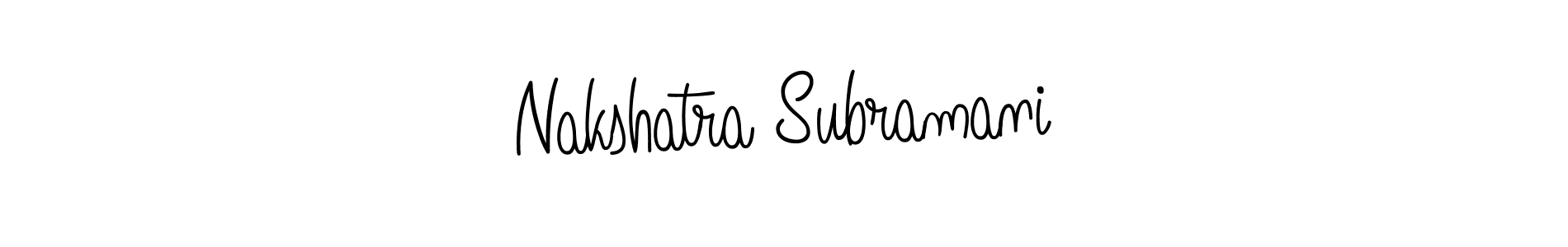 Design your own signature with our free online signature maker. With this signature software, you can create a handwritten (Angelique-Rose-font-FFP) signature for name Nakshatra Subramani. Nakshatra Subramani signature style 5 images and pictures png
