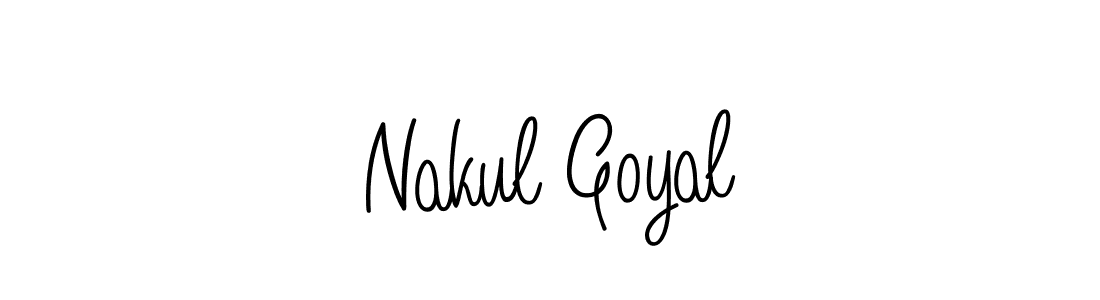 Nakul Goyal stylish signature style. Best Handwritten Sign (Angelique-Rose-font-FFP) for my name. Handwritten Signature Collection Ideas for my name Nakul Goyal. Nakul Goyal signature style 5 images and pictures png