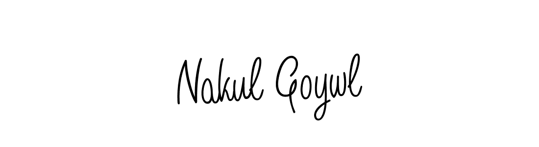 Nakul Goywl stylish signature style. Best Handwritten Sign (Angelique-Rose-font-FFP) for my name. Handwritten Signature Collection Ideas for my name Nakul Goywl. Nakul Goywl signature style 5 images and pictures png