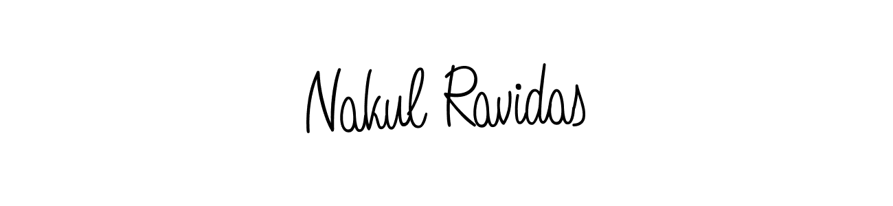 Nakul Ravidas stylish signature style. Best Handwritten Sign (Angelique-Rose-font-FFP) for my name. Handwritten Signature Collection Ideas for my name Nakul Ravidas. Nakul Ravidas signature style 5 images and pictures png