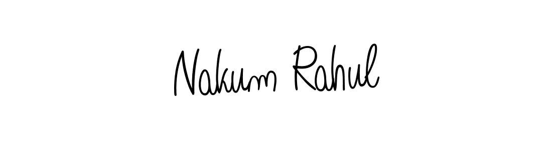 How to make Nakum Rahul name signature. Use Angelique-Rose-font-FFP style for creating short signs online. This is the latest handwritten sign. Nakum Rahul signature style 5 images and pictures png