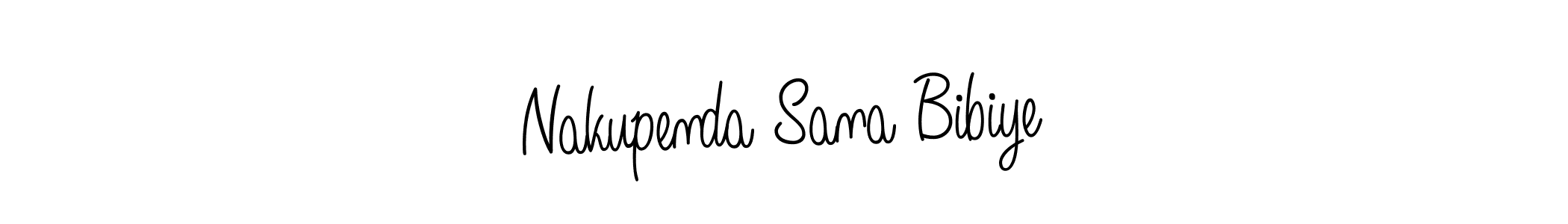 Make a beautiful signature design for name Nakupenda Sana Bibiye. With this signature (Angelique-Rose-font-FFP) style, you can create a handwritten signature for free. Nakupenda Sana Bibiye signature style 5 images and pictures png