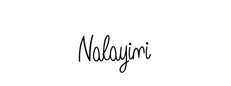 Make a beautiful signature design for name Nalayini. With this signature (Angelique-Rose-font-FFP) style, you can create a handwritten signature for free. Nalayini signature style 5 images and pictures png