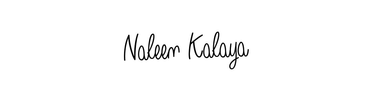 Use a signature maker to create a handwritten signature online. With this signature software, you can design (Angelique-Rose-font-FFP) your own signature for name Naleen Kalaya. Naleen Kalaya signature style 5 images and pictures png