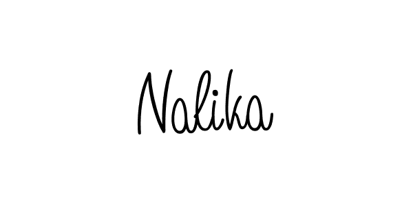 You should practise on your own different ways (Angelique-Rose-font-FFP) to write your name (Nalika) in signature. don't let someone else do it for you. Nalika signature style 5 images and pictures png