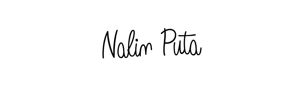 Make a beautiful signature design for name Nalin Puta. With this signature (Angelique-Rose-font-FFP) style, you can create a handwritten signature for free. Nalin Puta signature style 5 images and pictures png