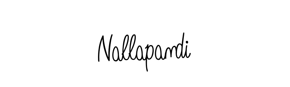 Make a beautiful signature design for name Nallapandi. With this signature (Angelique-Rose-font-FFP) style, you can create a handwritten signature for free. Nallapandi signature style 5 images and pictures png