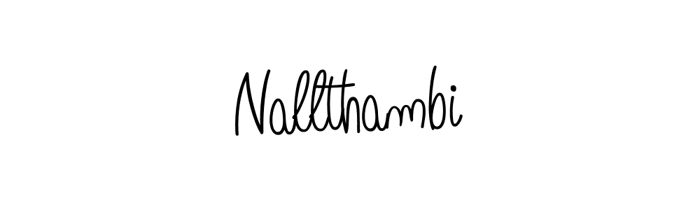 How to make Nallthambi name signature. Use Angelique-Rose-font-FFP style for creating short signs online. This is the latest handwritten sign. Nallthambi signature style 5 images and pictures png