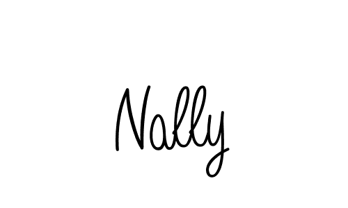 Use a signature maker to create a handwritten signature online. With this signature software, you can design (Angelique-Rose-font-FFP) your own signature for name Nally. Nally signature style 5 images and pictures png