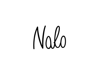 Make a beautiful signature design for name Nalo. With this signature (Angelique-Rose-font-FFP) style, you can create a handwritten signature for free. Nalo signature style 5 images and pictures png