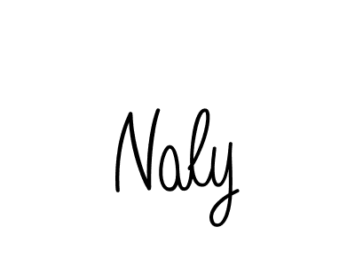 How to make Naly name signature. Use Angelique-Rose-font-FFP style for creating short signs online. This is the latest handwritten sign. Naly signature style 5 images and pictures png