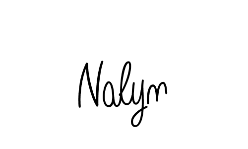 Make a beautiful signature design for name Nalyn. With this signature (Angelique-Rose-font-FFP) style, you can create a handwritten signature for free. Nalyn signature style 5 images and pictures png