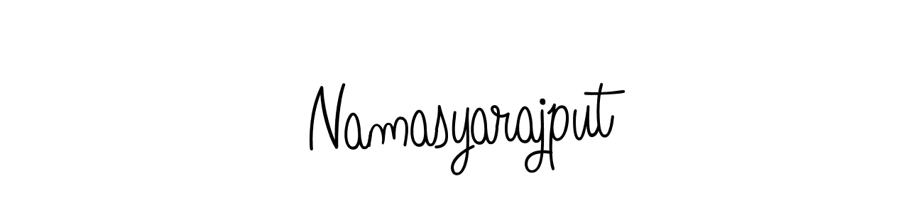 How to make Namasyarajput name signature. Use Angelique-Rose-font-FFP style for creating short signs online. This is the latest handwritten sign. Namasyarajput signature style 5 images and pictures png