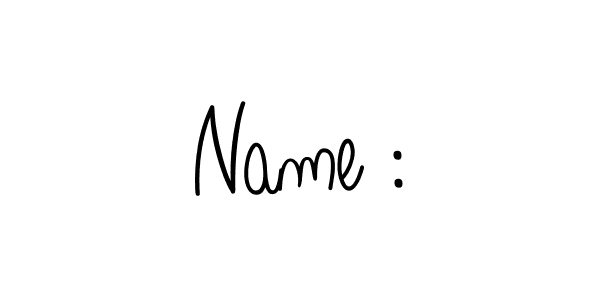Create a beautiful signature design for name Name :. With this signature (Angelique-Rose-font-FFP) fonts, you can make a handwritten signature for free. Name : signature style 5 images and pictures png