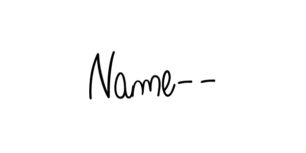 It looks lik you need a new signature style for name Name--. Design unique handwritten (Angelique-Rose-font-FFP) signature with our free signature maker in just a few clicks. Name-- signature style 5 images and pictures png