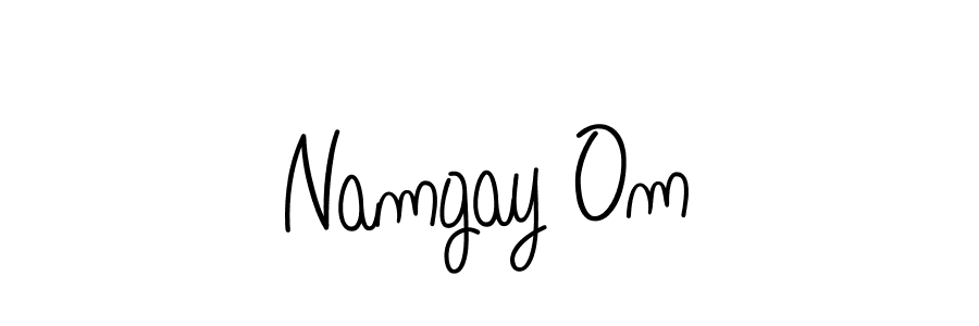 You should practise on your own different ways (Angelique-Rose-font-FFP) to write your name (Namgay Om) in signature. don't let someone else do it for you. Namgay Om signature style 5 images and pictures png