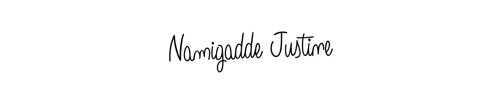 Also we have Namigadde Justine name is the best signature style. Create professional handwritten signature collection using Angelique-Rose-font-FFP autograph style. Namigadde Justine signature style 5 images and pictures png