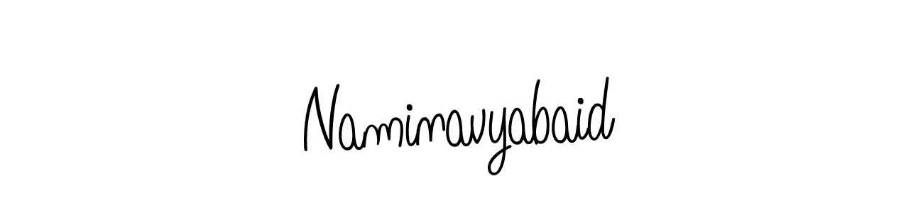 How to make Naminavyabaid name signature. Use Angelique-Rose-font-FFP style for creating short signs online. This is the latest handwritten sign. Naminavyabaid signature style 5 images and pictures png