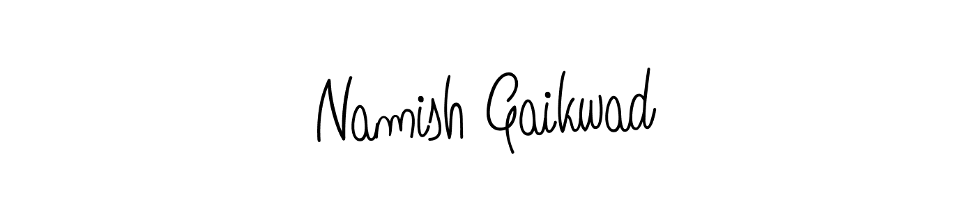 How to make Namish Gaikwad name signature. Use Angelique-Rose-font-FFP style for creating short signs online. This is the latest handwritten sign. Namish Gaikwad signature style 5 images and pictures png