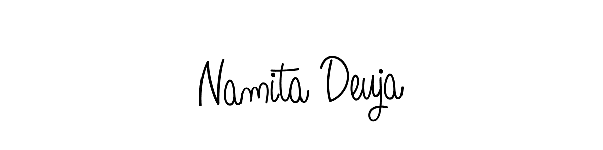 Angelique-Rose-font-FFP is a professional signature style that is perfect for those who want to add a touch of class to their signature. It is also a great choice for those who want to make their signature more unique. Get Namita Deuja name to fancy signature for free. Namita Deuja signature style 5 images and pictures png