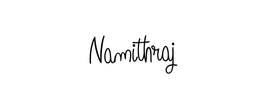 You should practise on your own different ways (Angelique-Rose-font-FFP) to write your name (Namithraj) in signature. don't let someone else do it for you. Namithraj signature style 5 images and pictures png