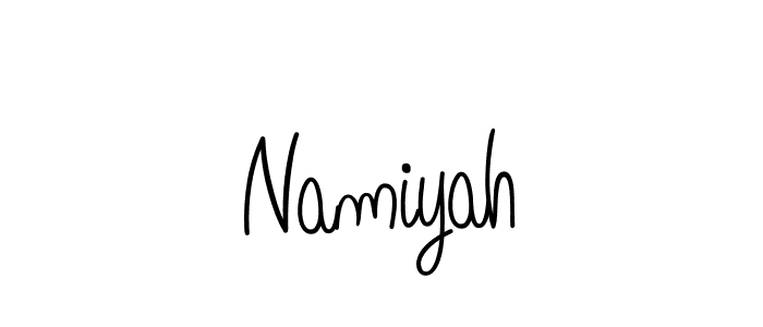 Namiyah stylish signature style. Best Handwritten Sign (Angelique-Rose-font-FFP) for my name. Handwritten Signature Collection Ideas for my name Namiyah. Namiyah signature style 5 images and pictures png