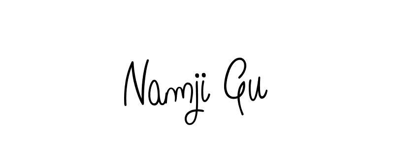 How to Draw Namji Gu signature style? Angelique-Rose-font-FFP is a latest design signature styles for name Namji Gu. Namji Gu signature style 5 images and pictures png