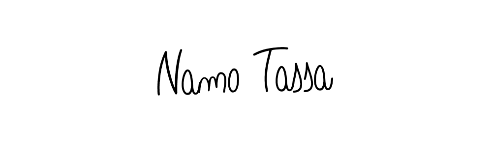 Design your own signature with our free online signature maker. With this signature software, you can create a handwritten (Angelique-Rose-font-FFP) signature for name Namo Tassa. Namo Tassa signature style 5 images and pictures png