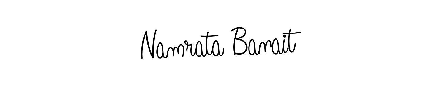 Create a beautiful signature design for name Namrata Banait. With this signature (Angelique-Rose-font-FFP) fonts, you can make a handwritten signature for free. Namrata Banait signature style 5 images and pictures png