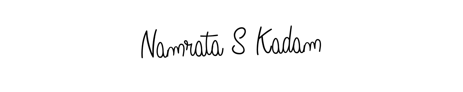 Namrata S Kadam stylish signature style. Best Handwritten Sign (Angelique-Rose-font-FFP) for my name. Handwritten Signature Collection Ideas for my name Namrata S Kadam. Namrata S Kadam signature style 5 images and pictures png