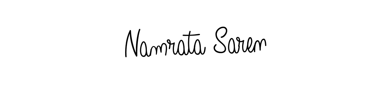 The best way (Angelique-Rose-font-FFP) to make a short signature is to pick only two or three words in your name. The name Namrata Saren include a total of six letters. For converting this name. Namrata Saren signature style 5 images and pictures png
